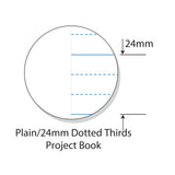 Writer Premium Project A4 Book Plain and Ruled Pages (Dotted Thirds & Red Margin) 64 pages - Zart