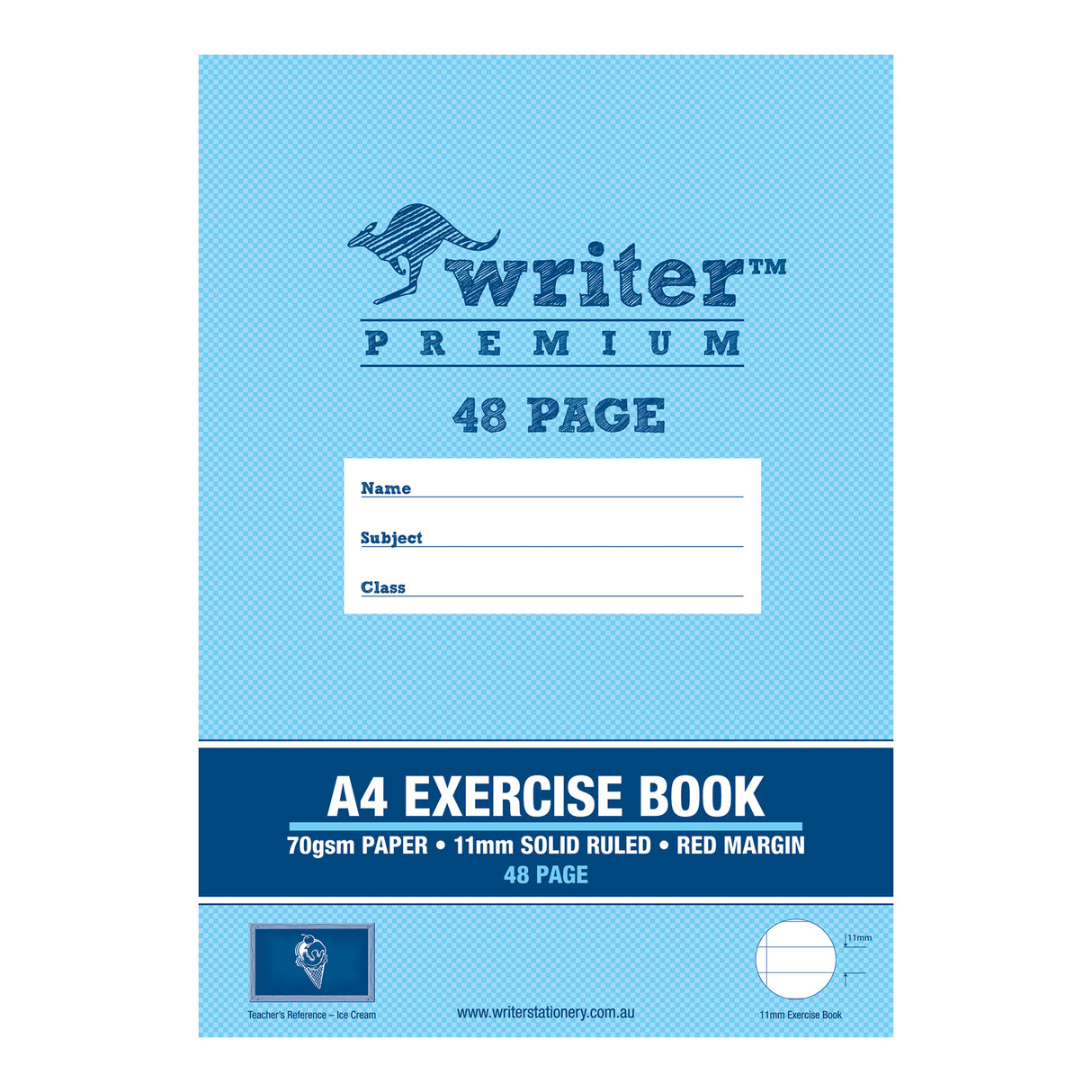 Writer Premium Exercise Book Ruled with Red Margin A4 48 pages - Zart