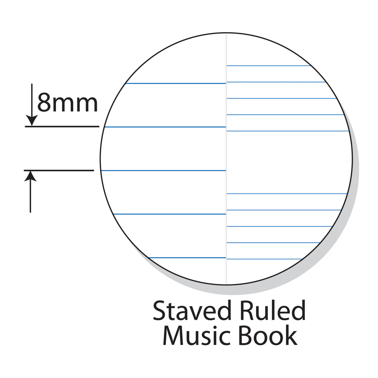Writer Premium Music Exercise Book A4 8mm Staved 96 pages - Zart