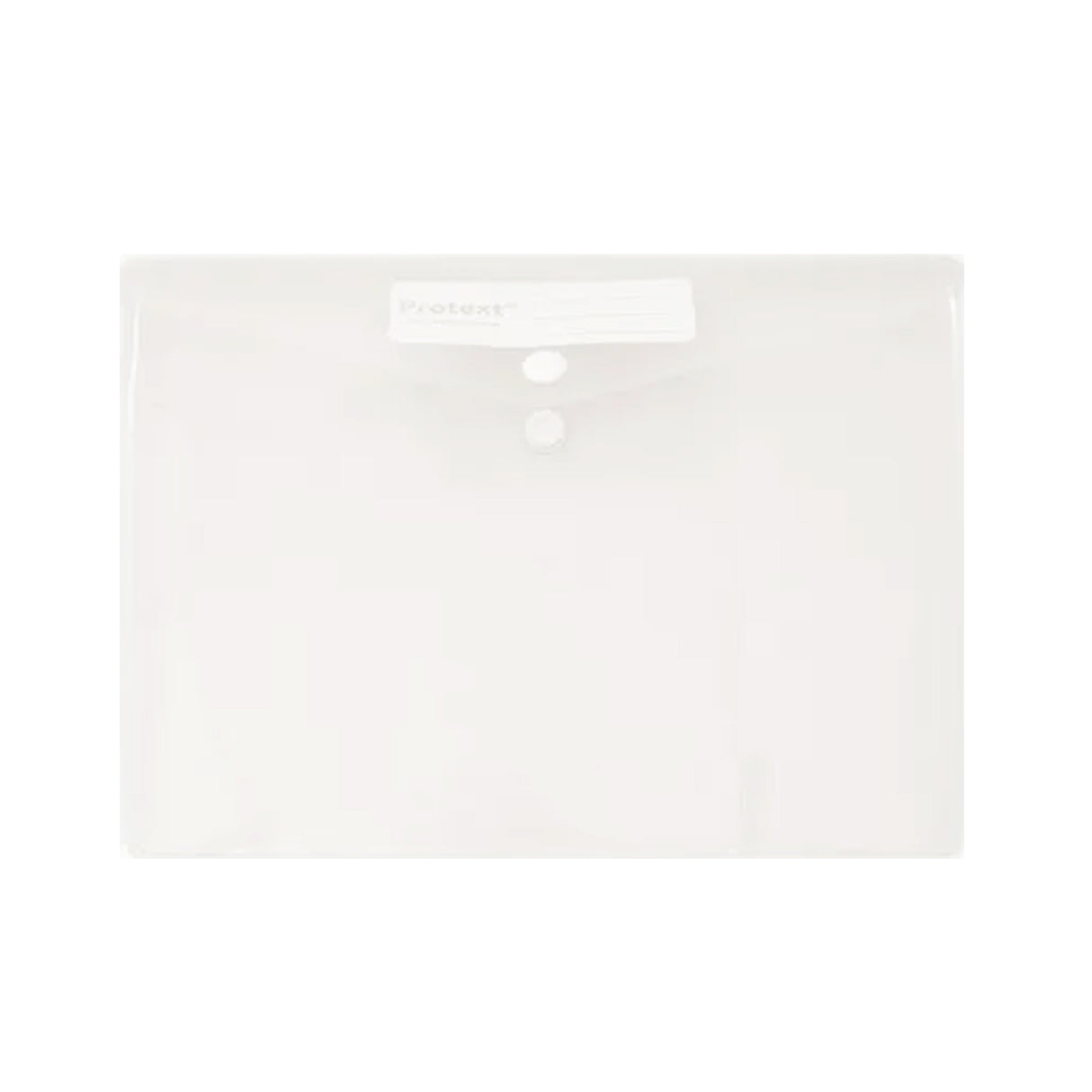Protext Document Wallet A5 Button Close - Clear Polypropylene - Zart