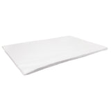A neatly stacked pile of white Zart Tissue Paper 50x75cm sheets rests against a pale grey background. The thin lightweight sheets display soft folded edges, subtle translucency, and delicate layered corners, emphasising the smooth fine texture and flexible paper construction.