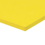 A corner of a stack of lemon yellow Zart Cover Paper shown at an angle against a white background. The top sheet has a smooth, even surface, and the layered edge reveals the depth of the pack with its neatly aligned sheets.