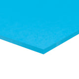 A corner of a stack of sky blue Zart Cover Paper shown at an angle against a white background. The top sheet has a smooth, even surface, and the layered edge reveals the depth of the pack with its neatly aligned sheets.