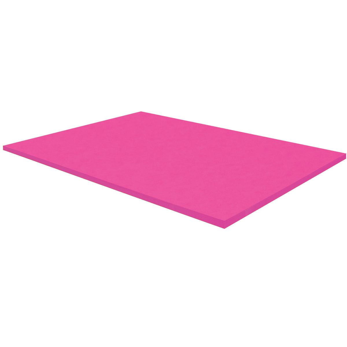 A corner of a pack of hot pink Zart Cover Paper shown at an angle against a white background. The top sheet has a smooth, even surface, and the layered edge reveals the depth of the pack with its neatly aligned sheets.