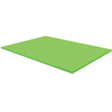 A corner of a pack of lime green Zart Cover Paper shown at an angle against a white background. The top sheet has a smooth, even surface, and the layered edge reveals the depth of the pack with its neatly aligned sheets.
