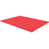 A corner of a pack of red Zart Cover Paper shown at an angle against a white background. The top sheet has a smooth, even surface, and the layered edge reveals the depth of the pack with its neatly aligned sheets.