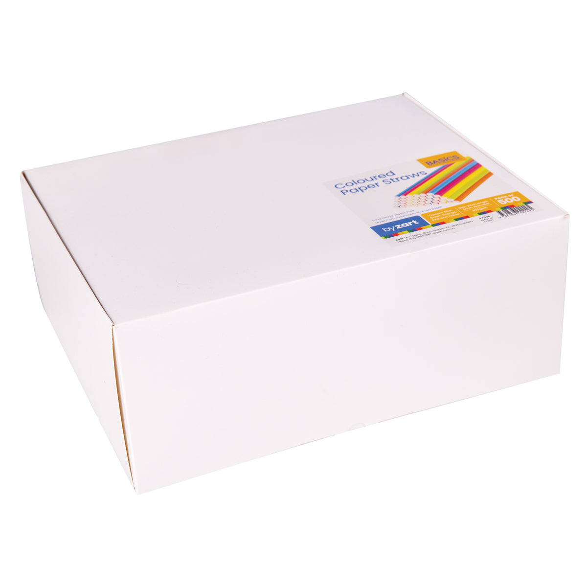 Zart ECO Paper Straws 21cm Coloured Pack of 500