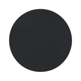 Single black Cartridge Paper Circle displayed against a light grey background. The circular sheet has a smooth matte surface with subtle paper texture and soft tonal variation visible across the dark charcoal-black colour. Clean edges and a simple centred composition emphasise the shape and finish.