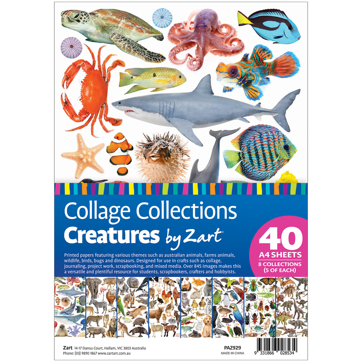 Collage Collections Creatures Pack of 40 - Zart