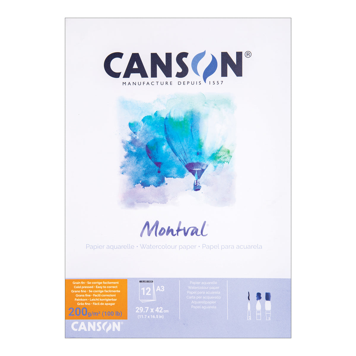 Montval Watercolour Paper Pad 200gsm Medium