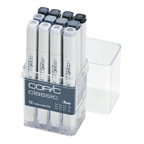 Copic Classic Marker Cool Greys Pack of 12 - Zart