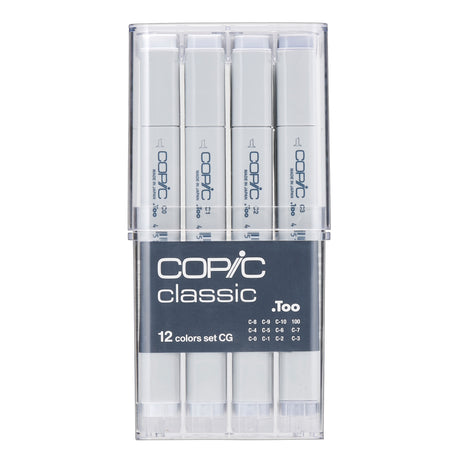 Copic Classic Marker Cool Greys Pack of 12 - Zart