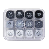 Copic Classic Marker Cool Greys Pack of 12 - Zart