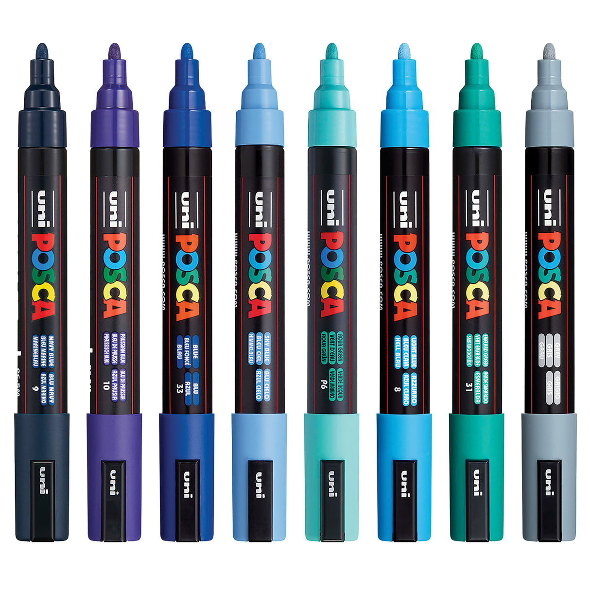 Posca Marker PC-5M Cool & Warm Colour Sets - Zart