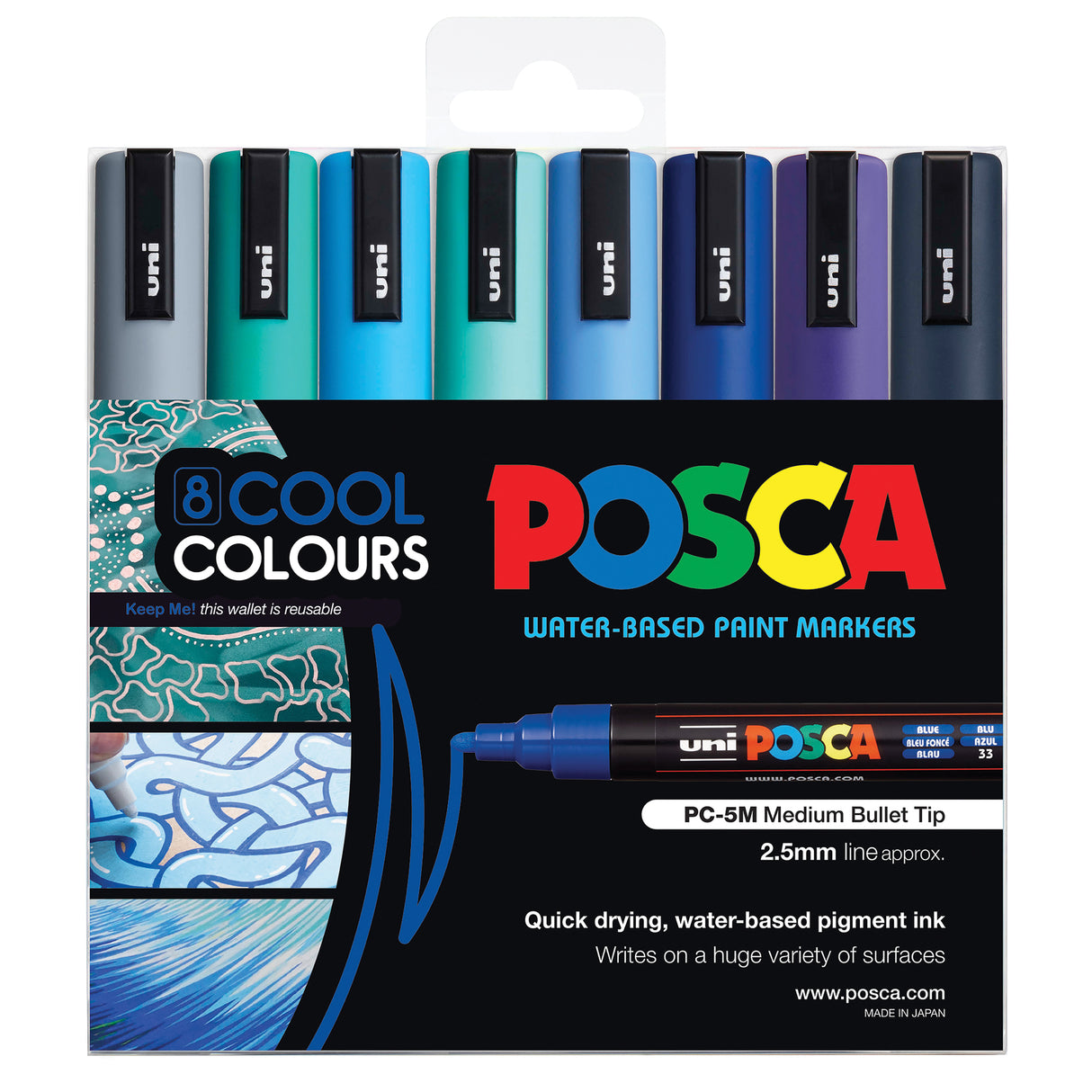Posca Marker PC-5M Cool & Warm Colour Sets - Zart