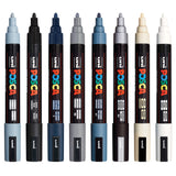 Posca Marker PC-5M Monotones Pack of 8 - Zart