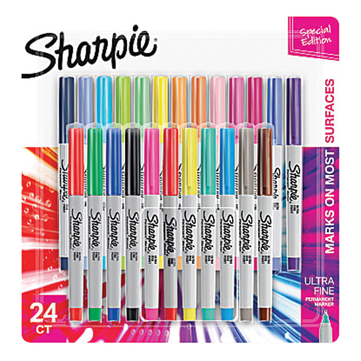 Sharpie Ultra Fine Permanent Pens Colour Burst Pack of 24
