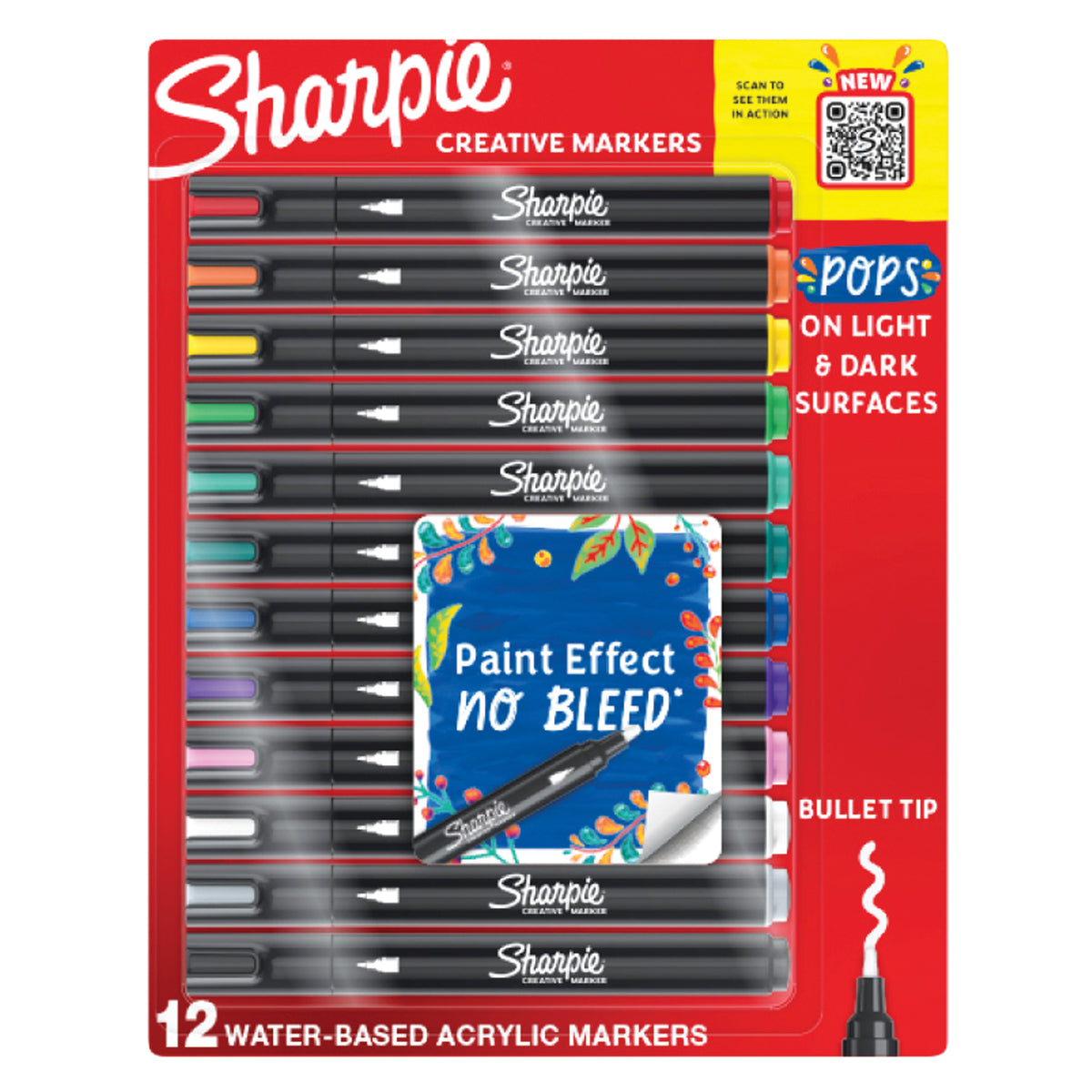 Sharpie Creative Acrylic Marker Bullet Tip Pack of 12 | Zart