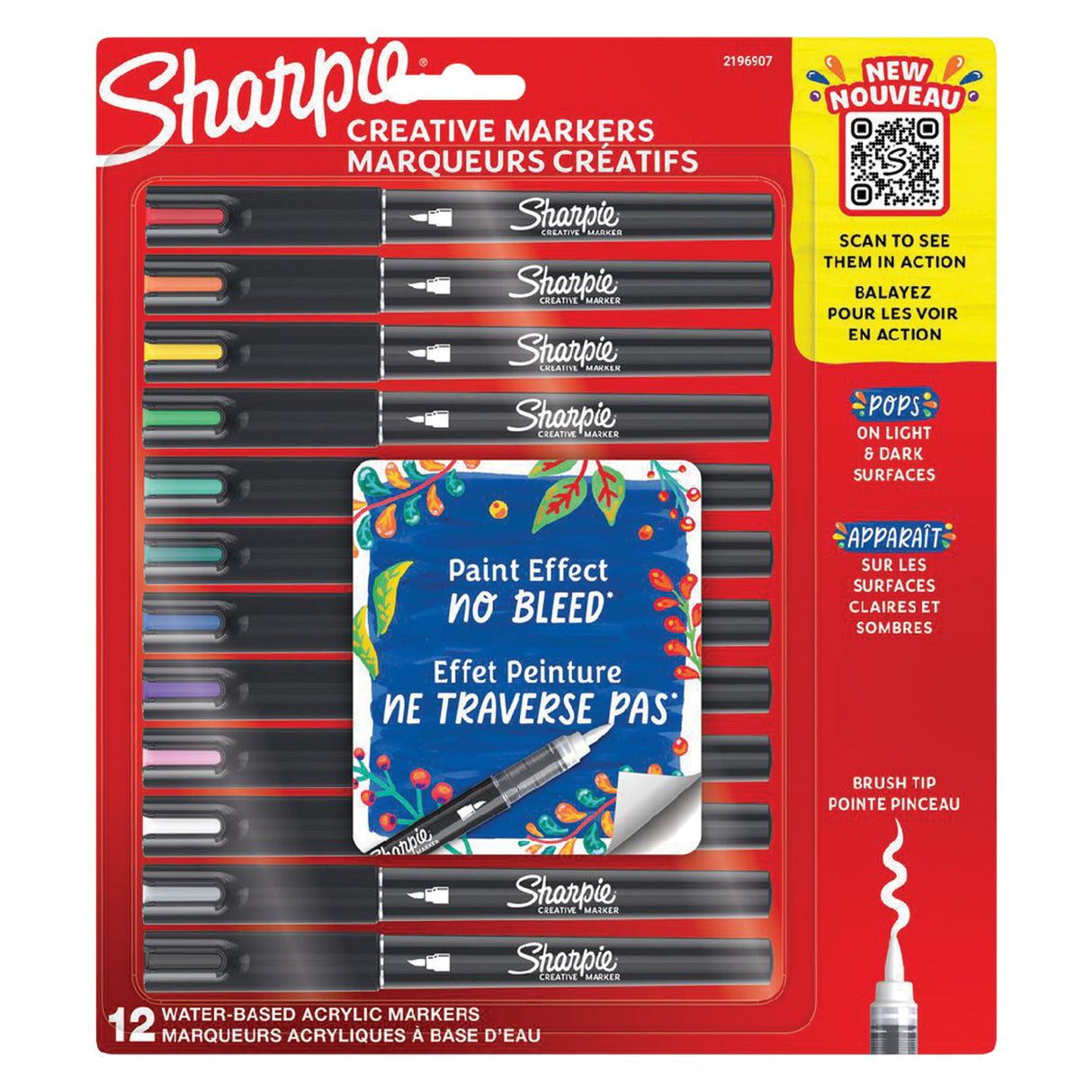 Sharpie Creative Acrylic Marker Brush Tip Pack of 12