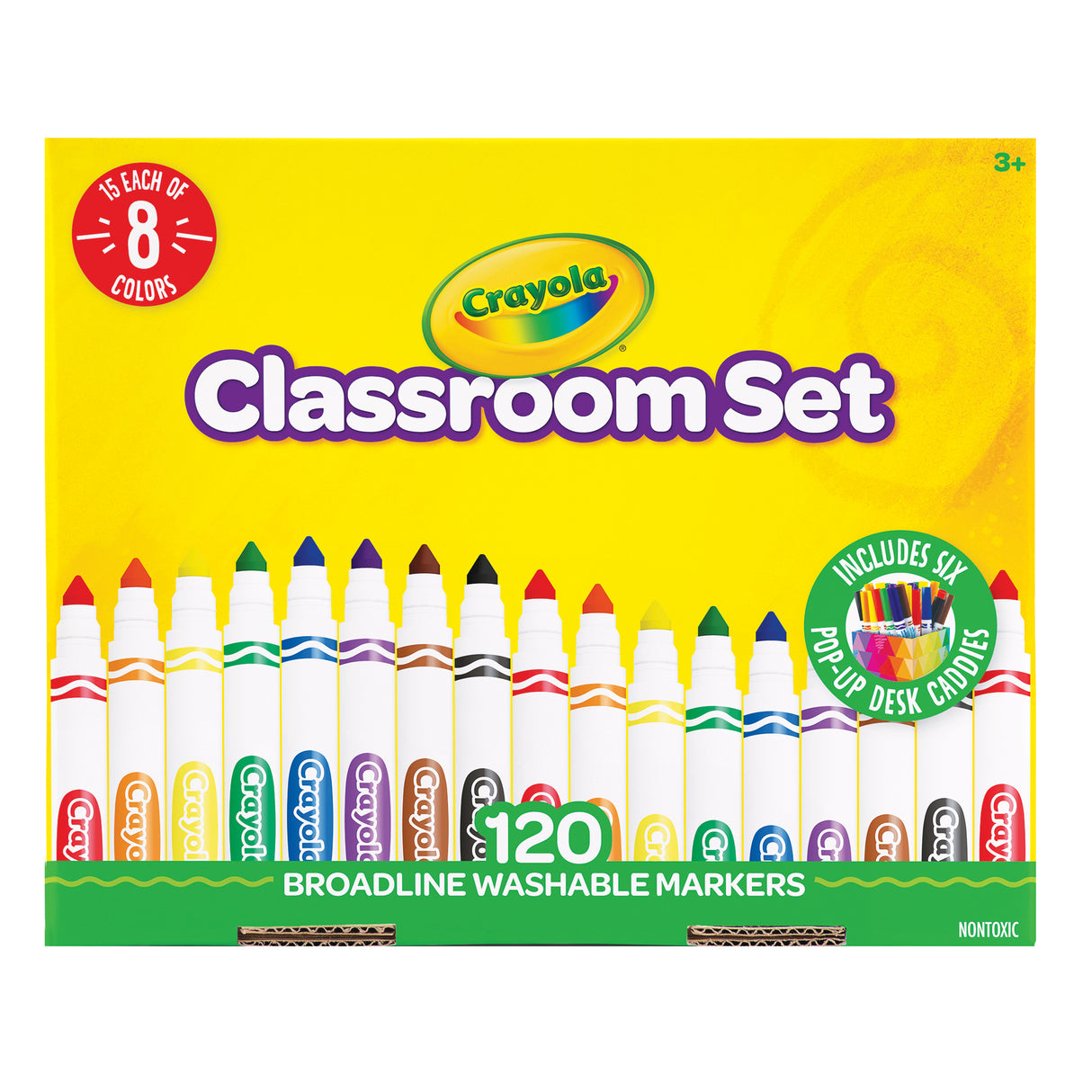 Crayola Broadline Marker with Desk Caddies Classpack of 120 - Zart