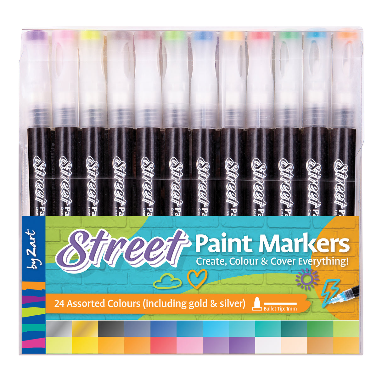 Street Paint Marker by Zart 1mm Pack of 24 - Zart