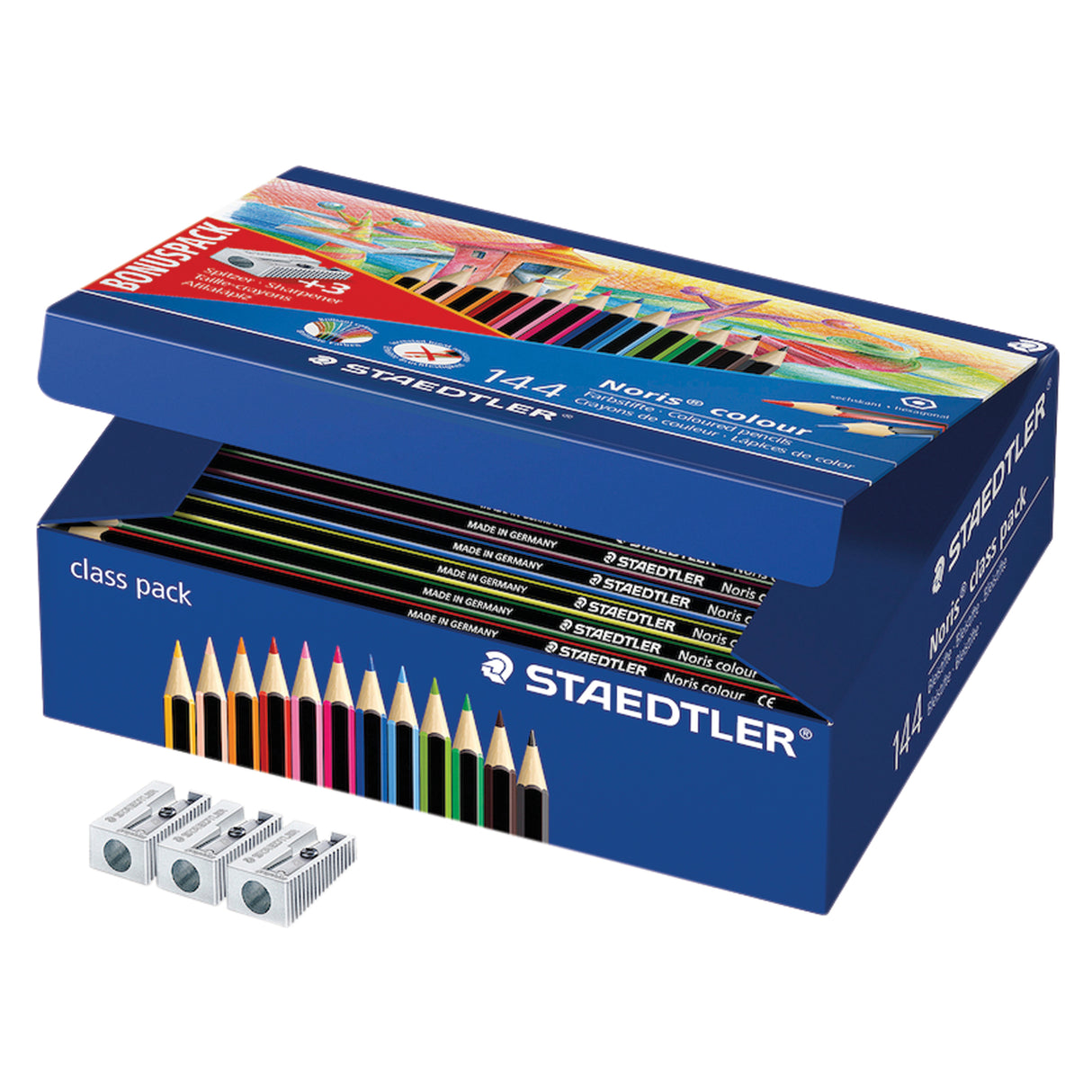 Staedtler Noris Triangular Colour Pencils Classpack 144