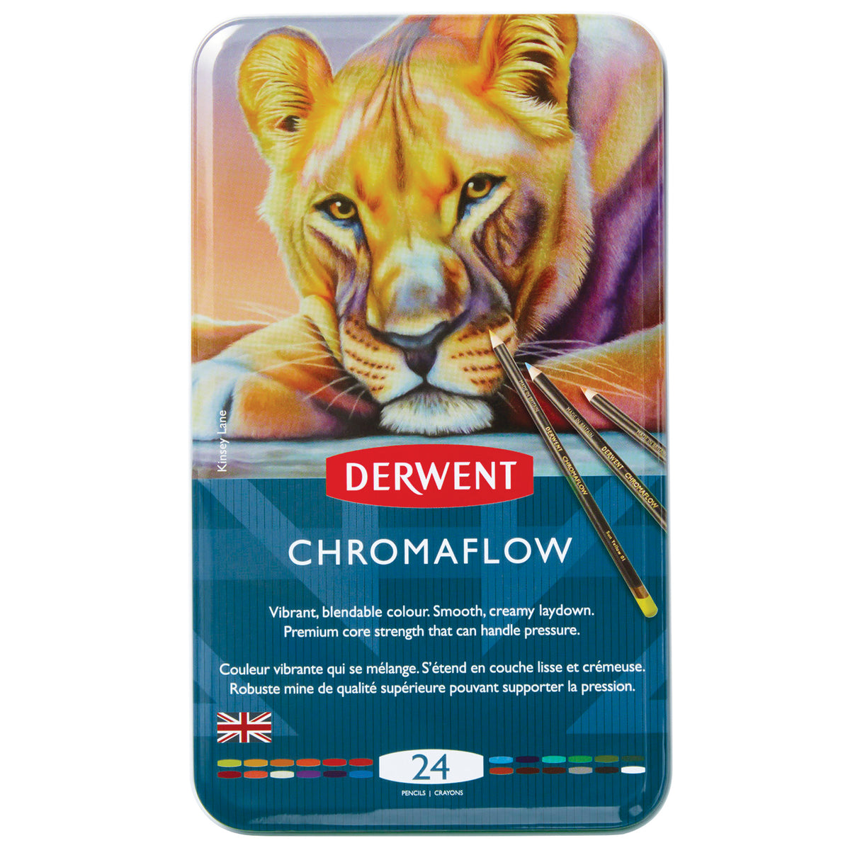 Derwent Chromaflow Coloured Pencils Tin Sets