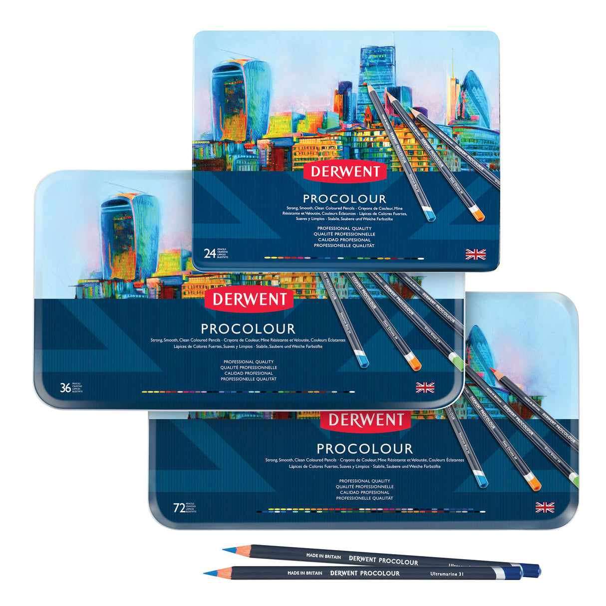 Derwent Procolour Colour Pencils Tin Sets