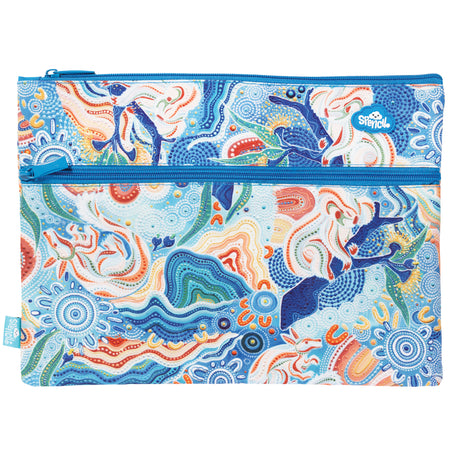 Spencil Twin Zip Pencil Case A4