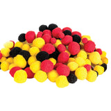 Basics Pom Poms Aboriginal Flag Colours Pack of 300 - Zart