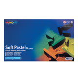 Front packaging of MUNGYO Soft Pastel MP-48 For Artists. The blue box artwork shows pastel sticks resting on coloured pigment powder. Visible text includes MUNGYO and Soft Pastel MP-48 For Artists with 48 COLOURS printed in the corner.