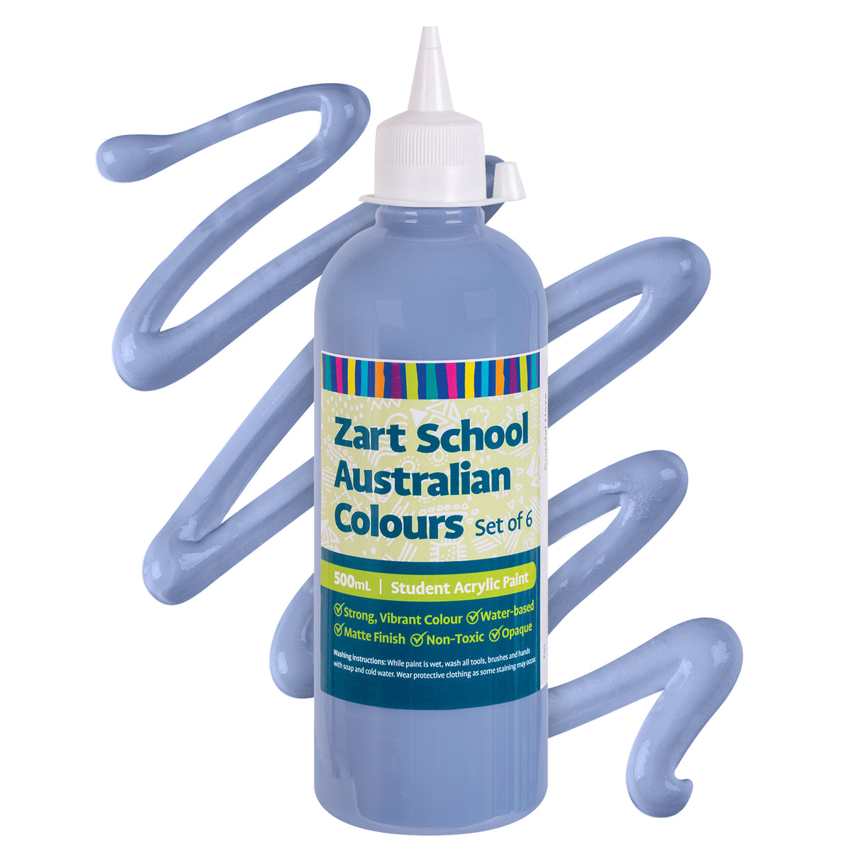 Zart School Australian Colours Acrylic Paint Set of 6 - Zart