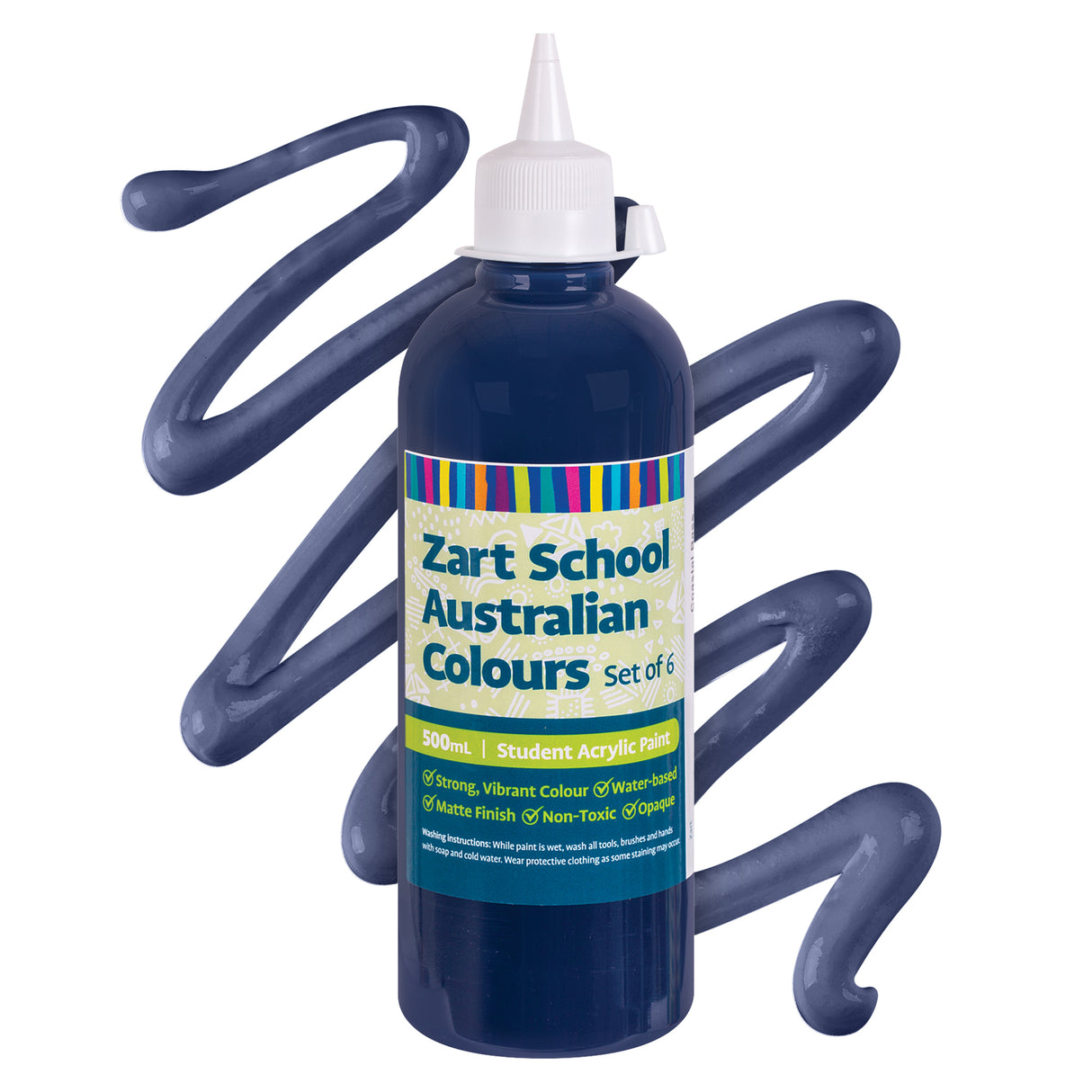 Zart School Australian Colours Acrylic Paint Set of 6 - Zart