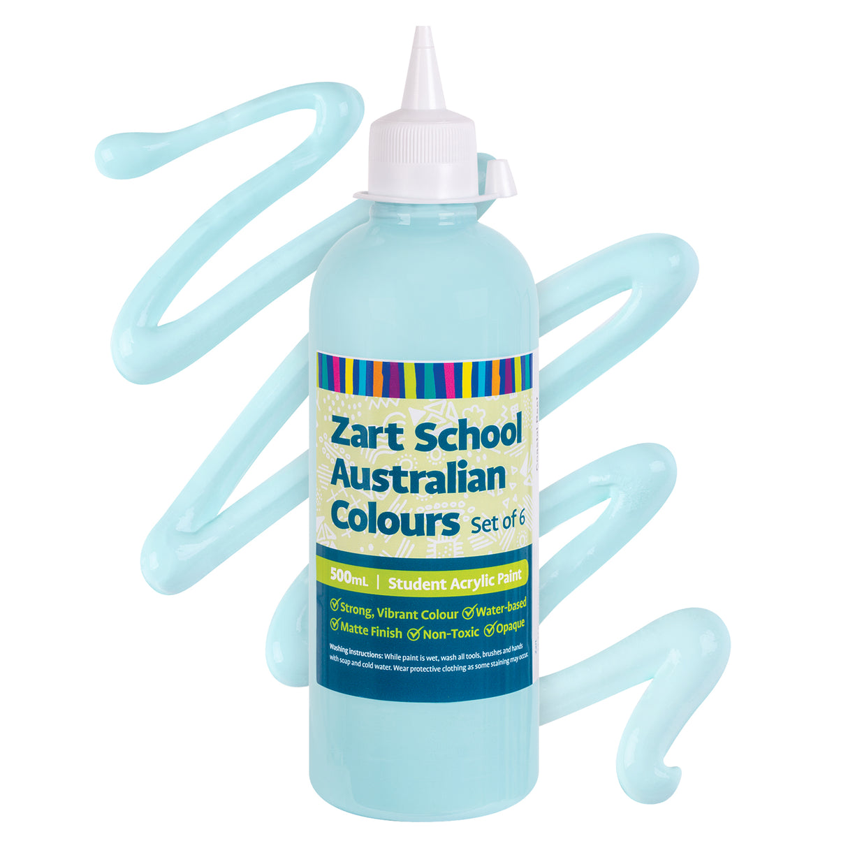 Zart School Australian Colours Acrylic Paint Set of 6 - Zart