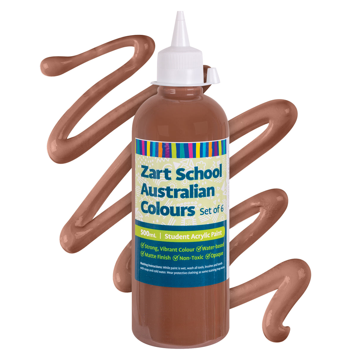 Zart School Australian Colours Acrylic Paint Set of 6 - Zart