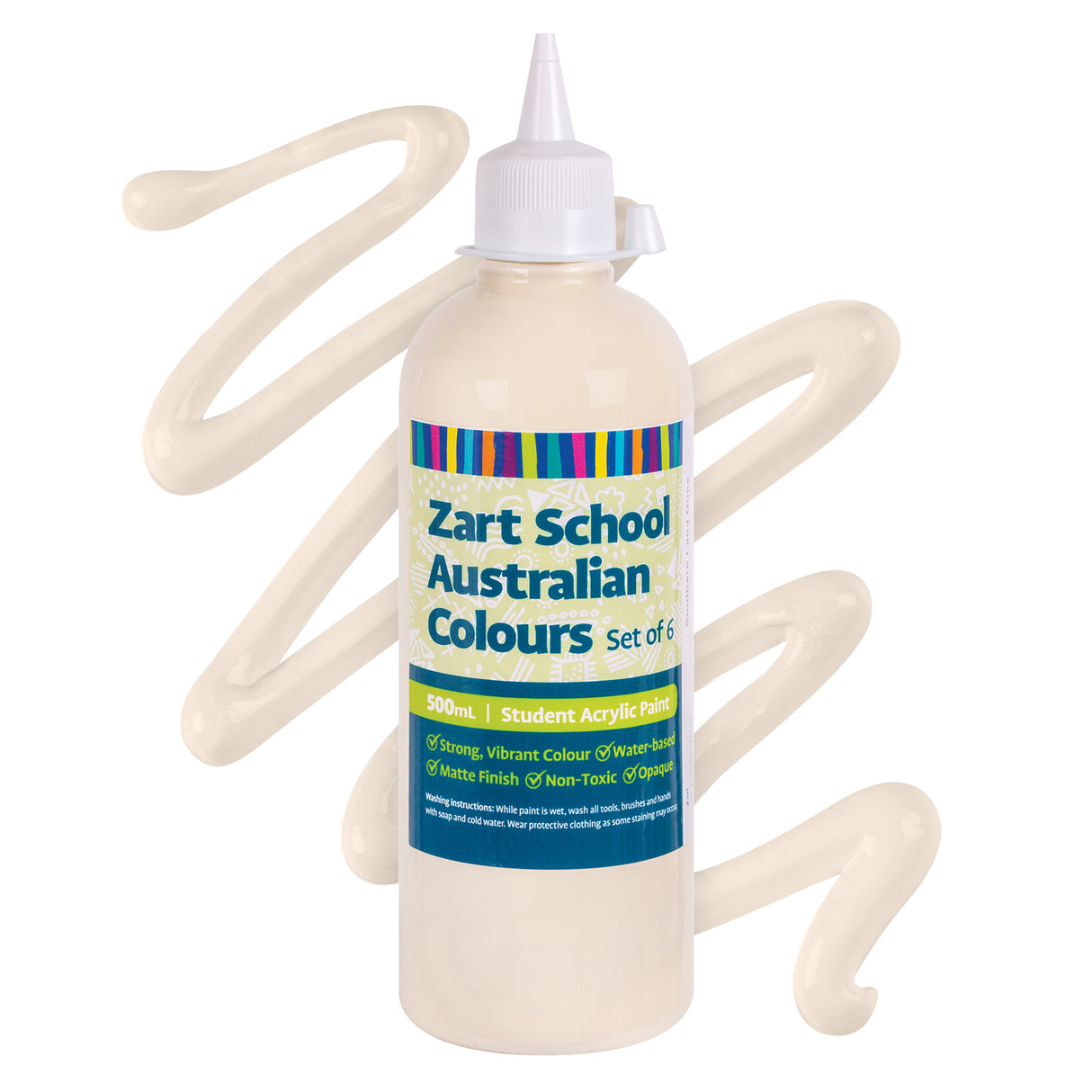 Zart School Australian Colours Acrylic Paint Set of 6 - Zart