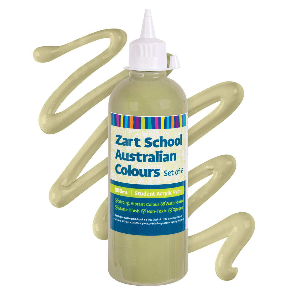 Zart School Australian Colours Acrylic Paint Set of 6 - Zart