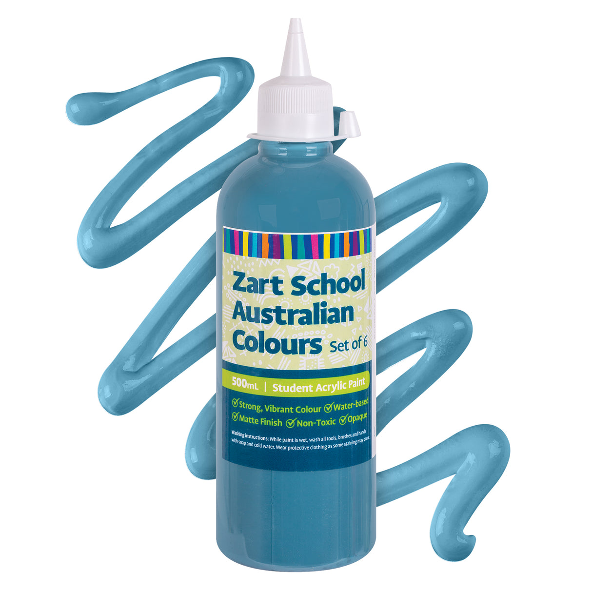 Zart School Australian Colours Acrylic Paint Set of 6 - Zart