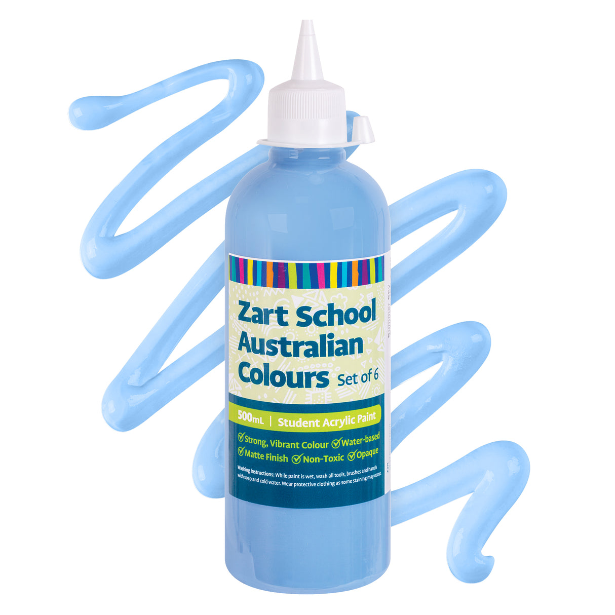 Zart School Australian Colours Acrylic Paint Set of 6 - Zart