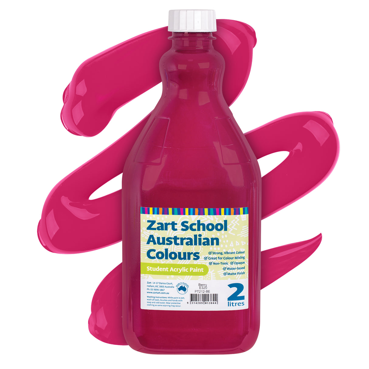 Zart School Australian Colours Acrylic Paint 2L - Zart