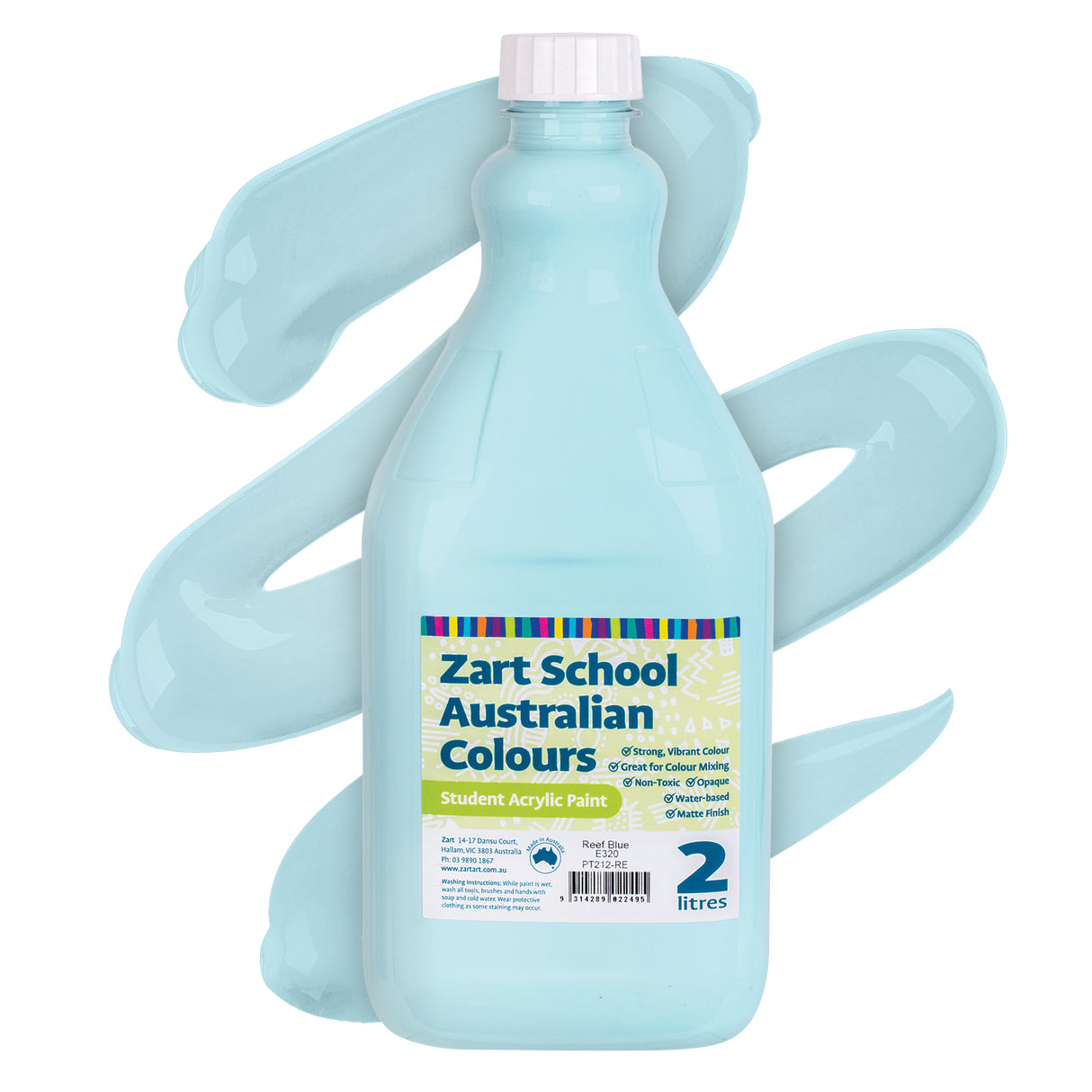 Zart School Australian Colours Acrylic Paint 2L - Zart