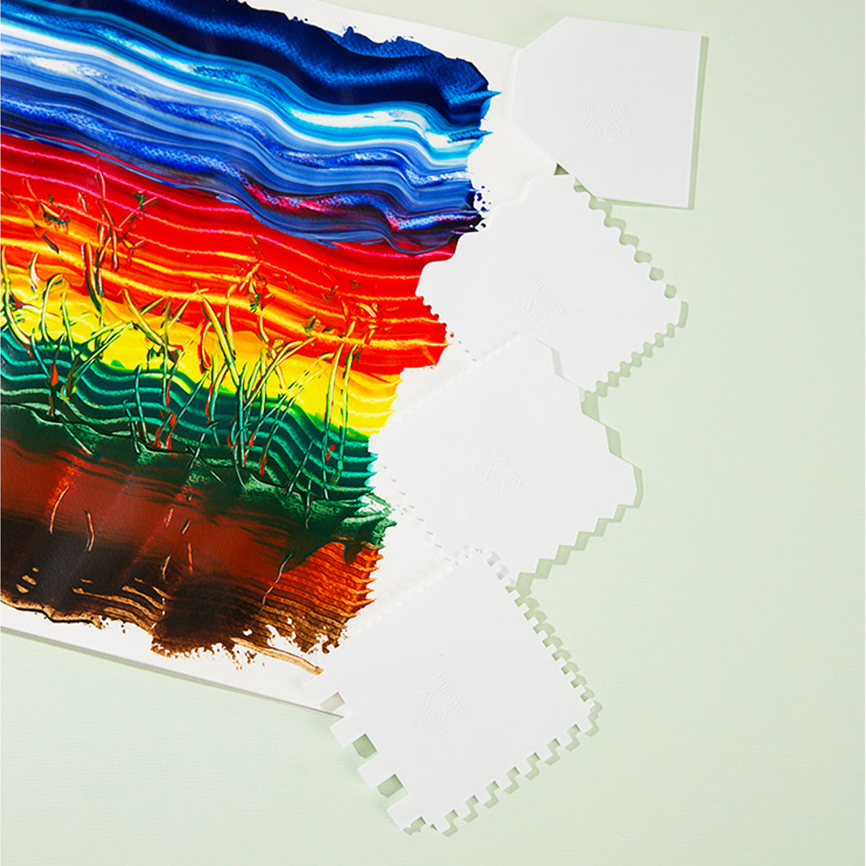 Paint Pattern Spread & Scraper Assorted Set of 4