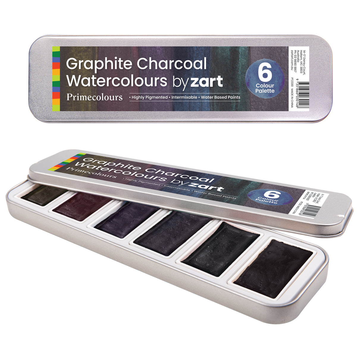Zart Graphite Charcoal Watercolours - Zart