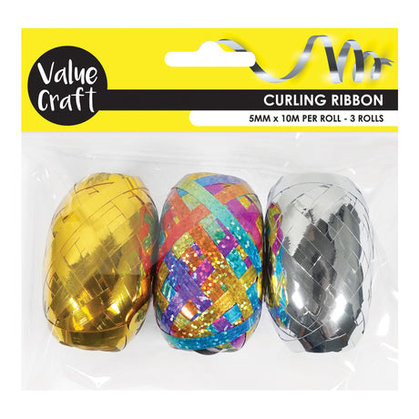 Curling Ribbon Metallic Pack of 3 - Zart