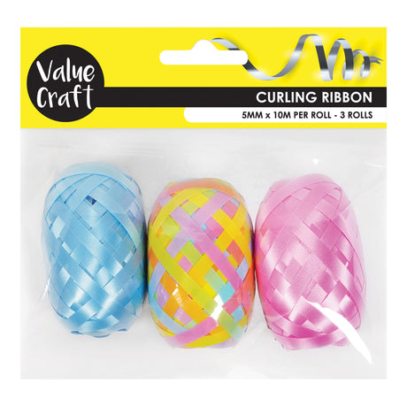 Curling Ribbon Pastel Pack of 3 - Zart