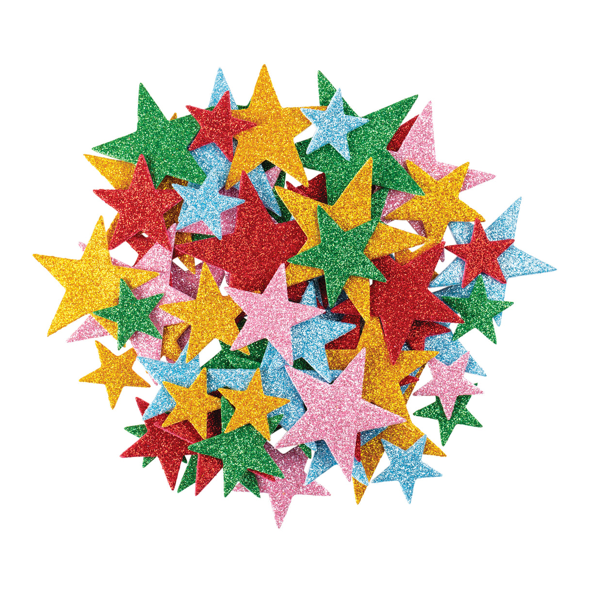 EVA Adhesive Glitter Stars Pack of 144 - Zart