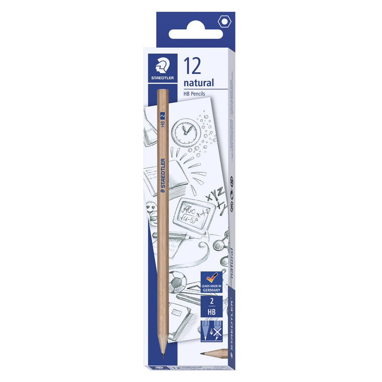 Staedtler Natural Finish Pencils HB Pack of 12 - Zart