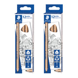 Staedtler Triangular Natural Pencils Jumbo Pack of 12 - Zart
