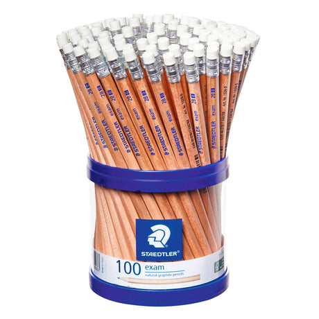 Staedtler Exam Pencils 2B With Eraser Pack of 100 - Zart