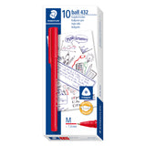 Staedtler Stick 432 Triangular Ballpoint Pen 1.0mm Medium Pack of 10 - Zart